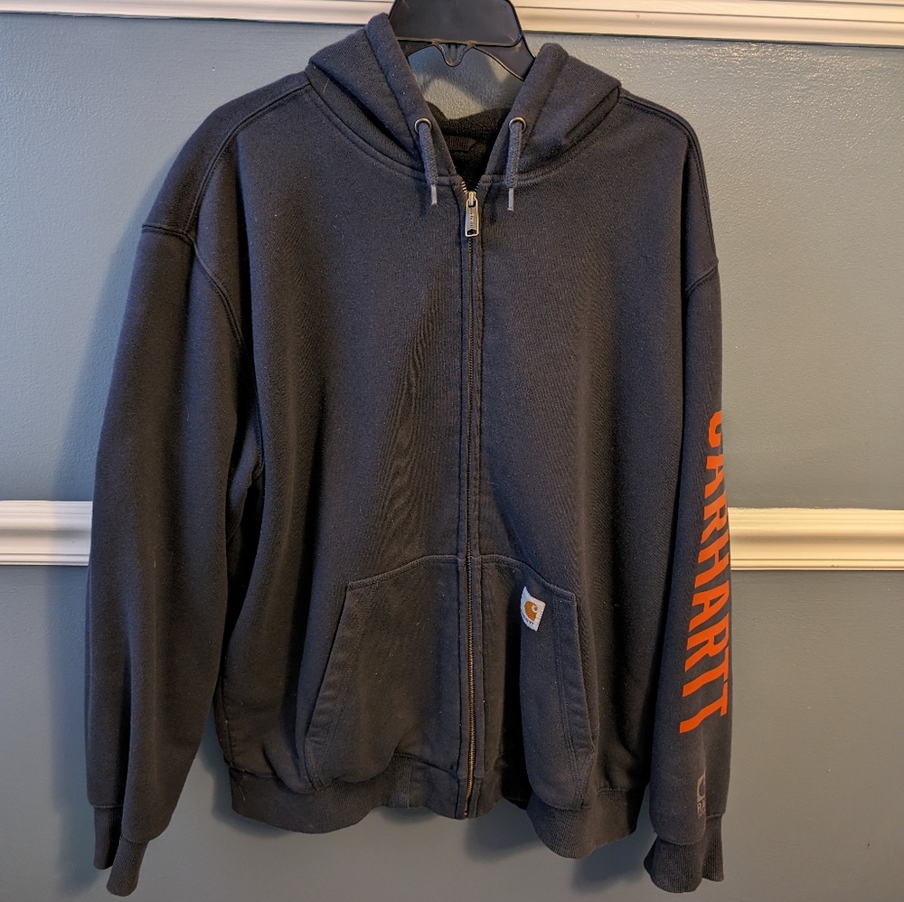 Carhartt Mens Rain Defender Relaxed Fit Lined Full Zip Hooded
